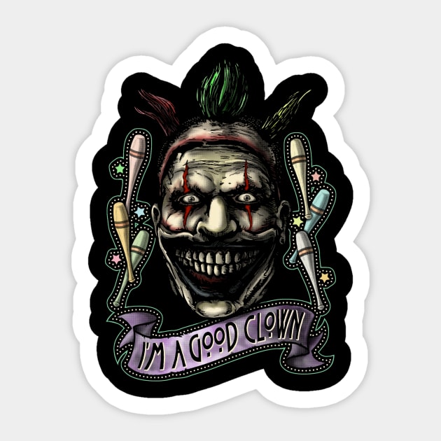 TWISTY THE CLOWN Sticker by HELLJESTER